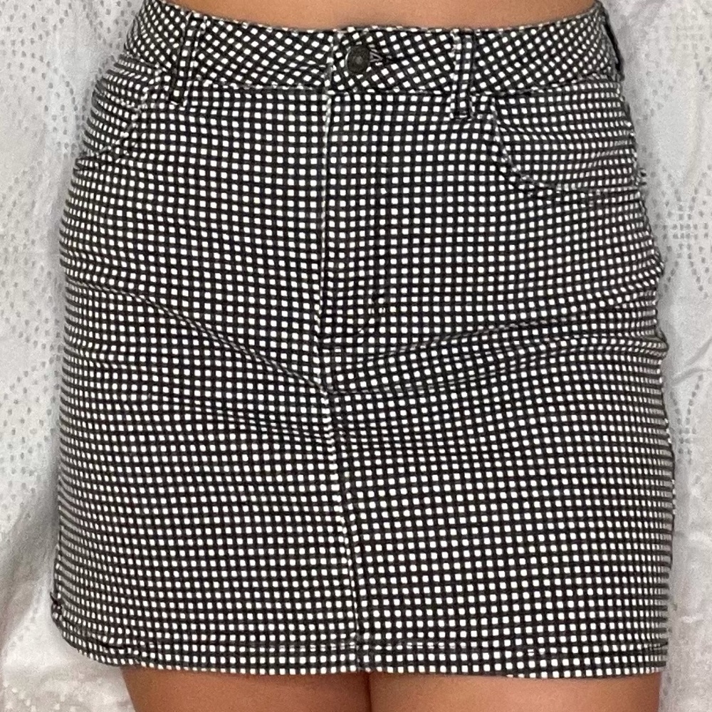 Subdued Black & White checkered skirt